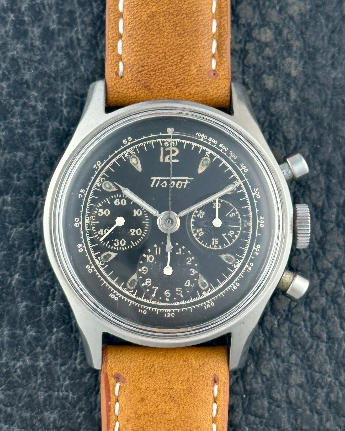 Tissot Black Dial Ref 6216/174 Cal. 321 Chronograph Vintage