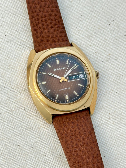 Bulova Carbon Fiber Crosshatch Dial Vintage