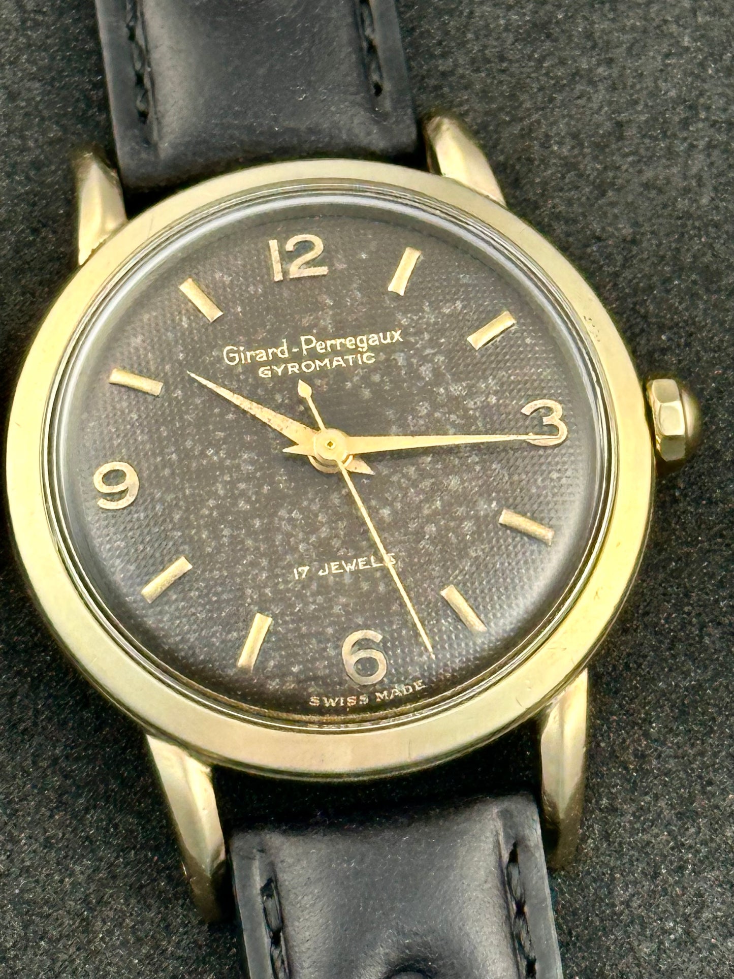 Girard Perregaux Gyromatic Brown Waffle Dial Vintage