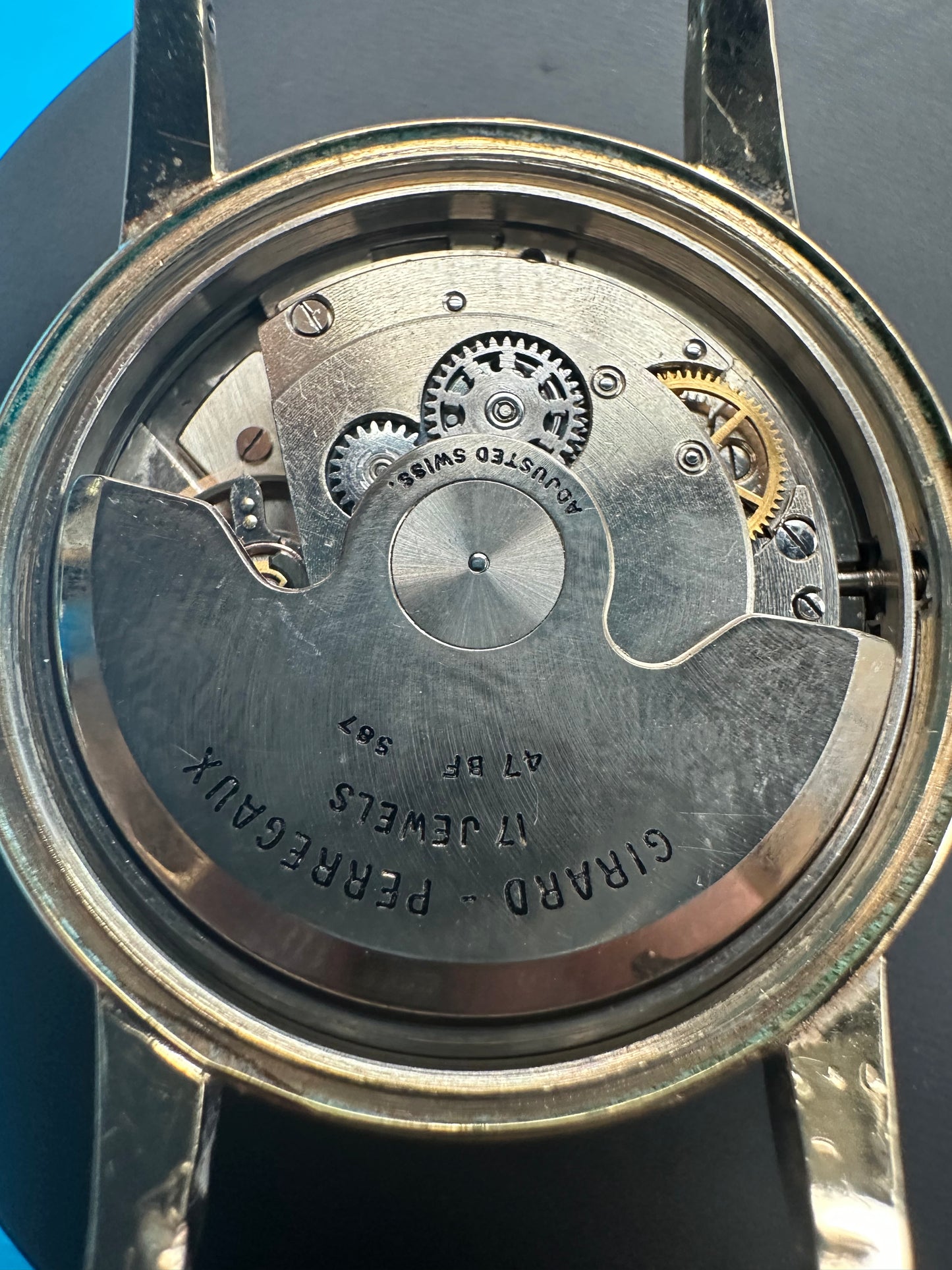 Girard Perregaux Gyromatic Brown Waffle Dial Vintage