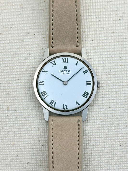 Universal Geneve White Dial Roman Numerals Vintage