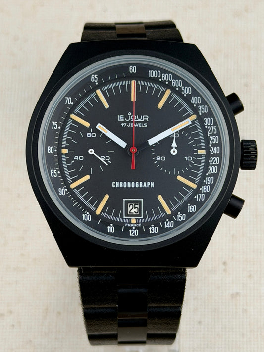 LeJour PVD Chrono Box and Papers NOS Vintage