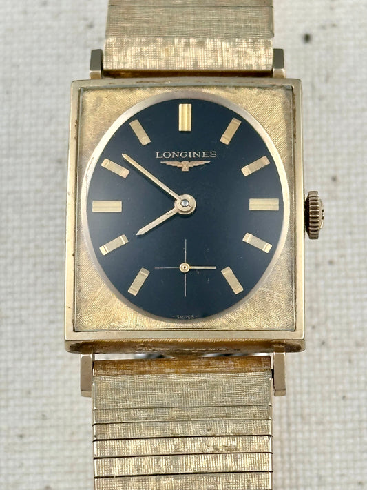 Longines Black and Gold Tank Vintage