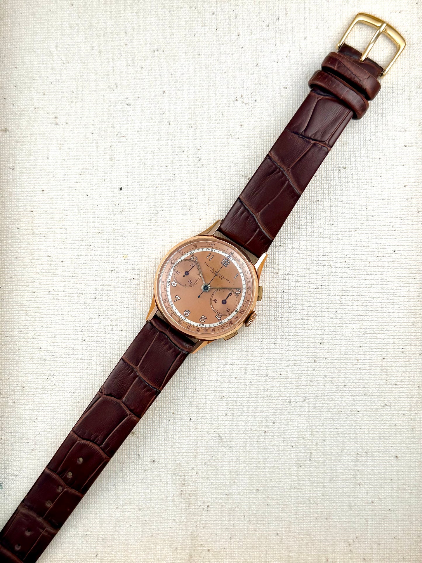 Baume Mercier Chronograph 14k Rose Gold vintage
