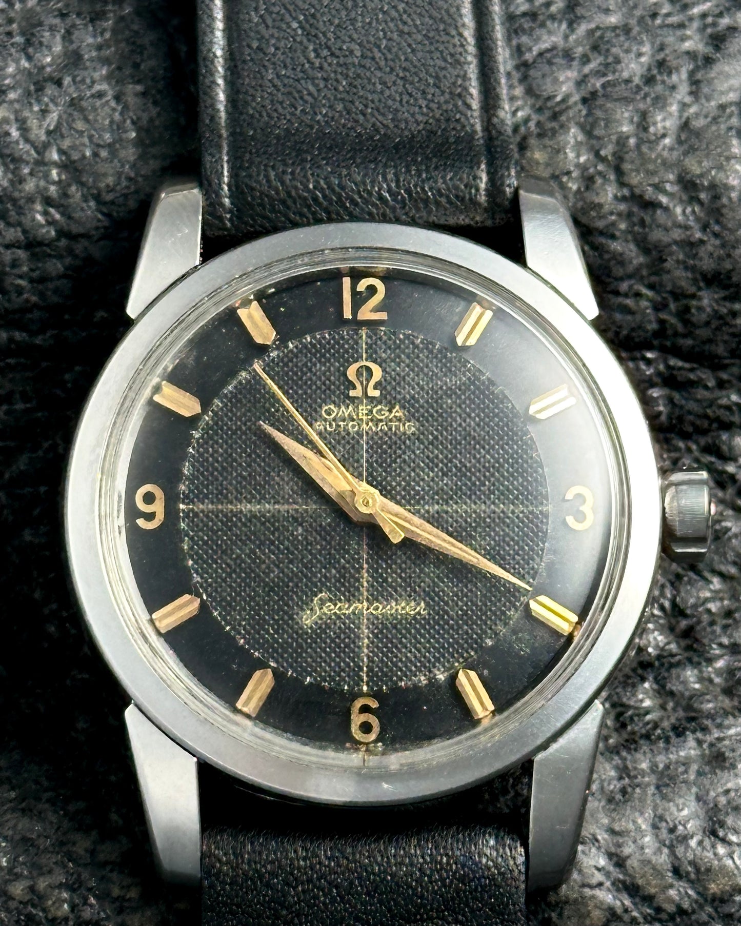 Omega Seamaster Black Sector Waffle Dial 2846 / 2848 Vintage