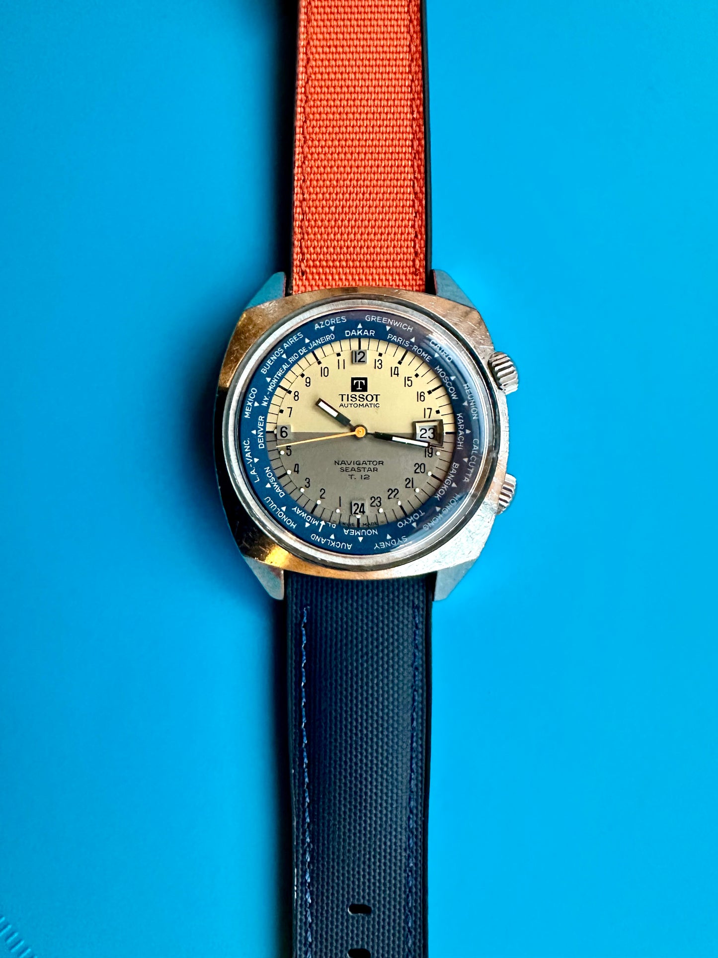 Tissot Navigator Seastar T12 World Timer Vintage