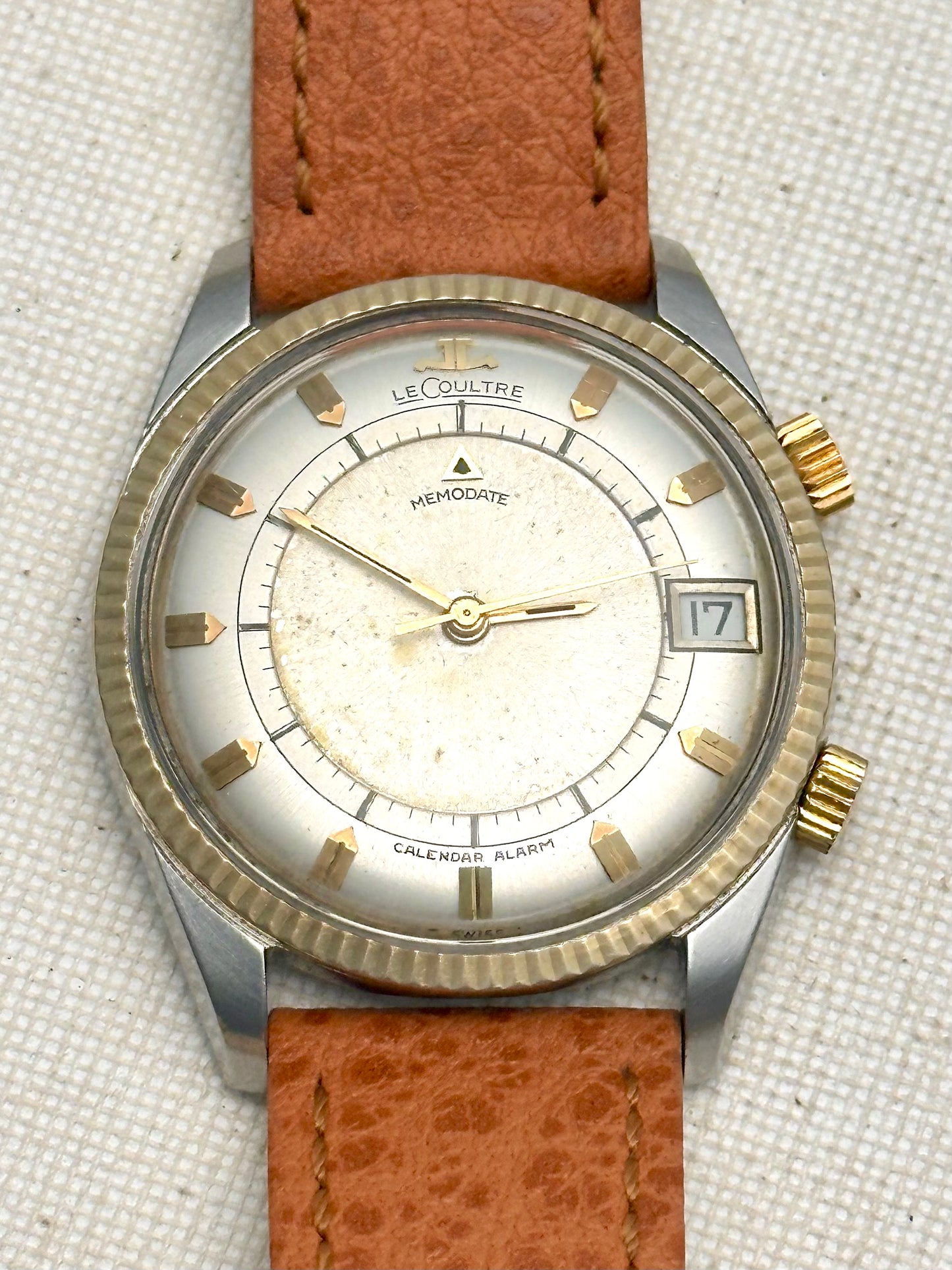 LeCoultre Memodate 14k Bezel Vintage