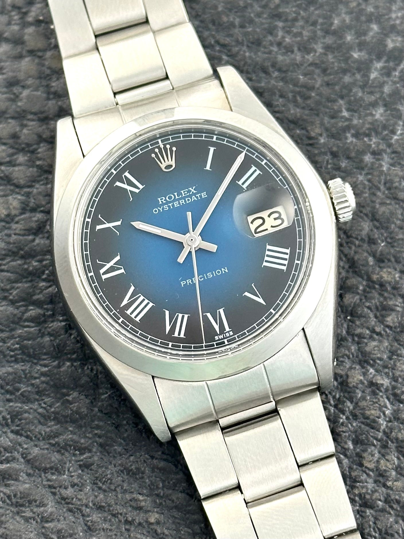 Rolex Oysterdate Precision Blue/Black Dial Vintage
