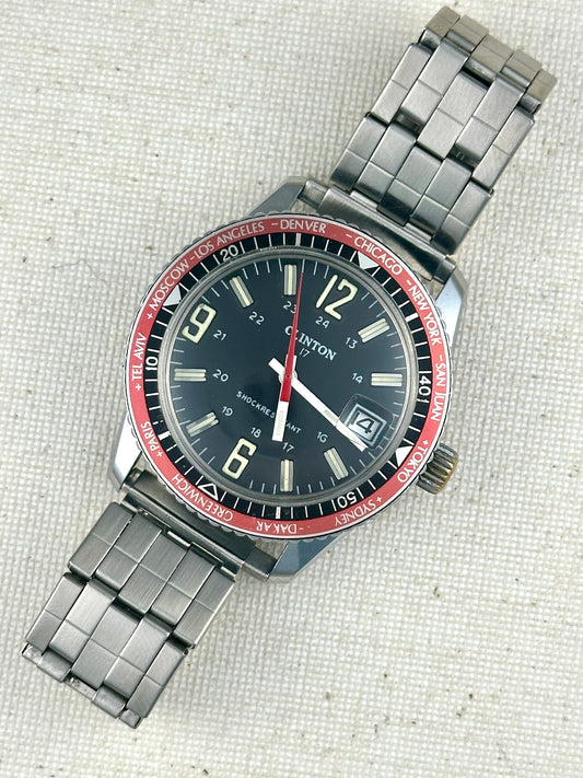 Clinton World Time Dive Vintage