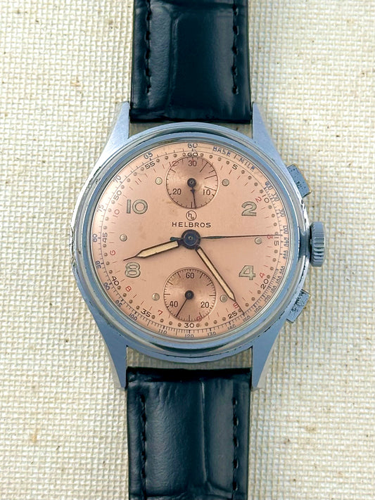 Helbros Copper Dial "up down" Chronograph Vintage