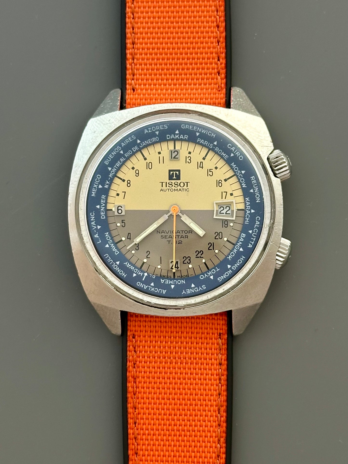 Tissot Navigator Seastar T12 World Timer Vintage