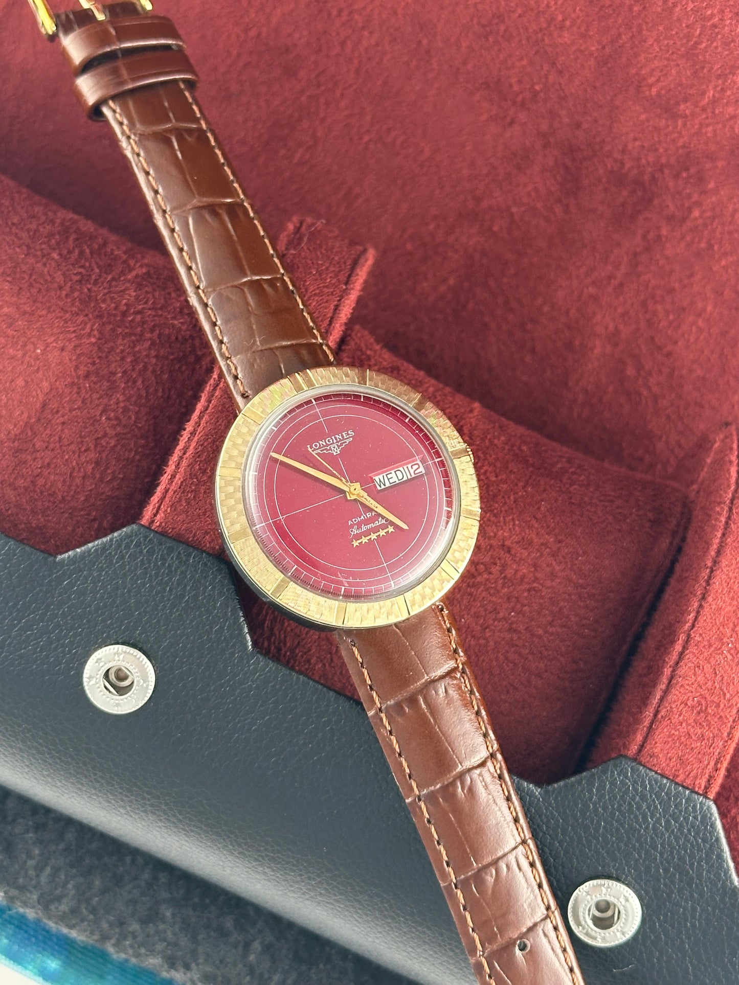 Longines Admiral Five Star Red Vintage