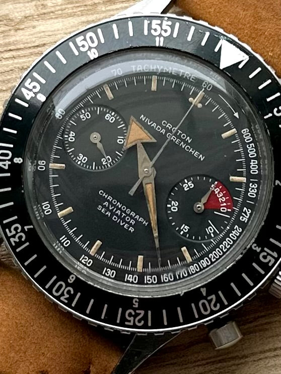 Croton Nivada Grenchen Aviator Sea Diver Vintage
