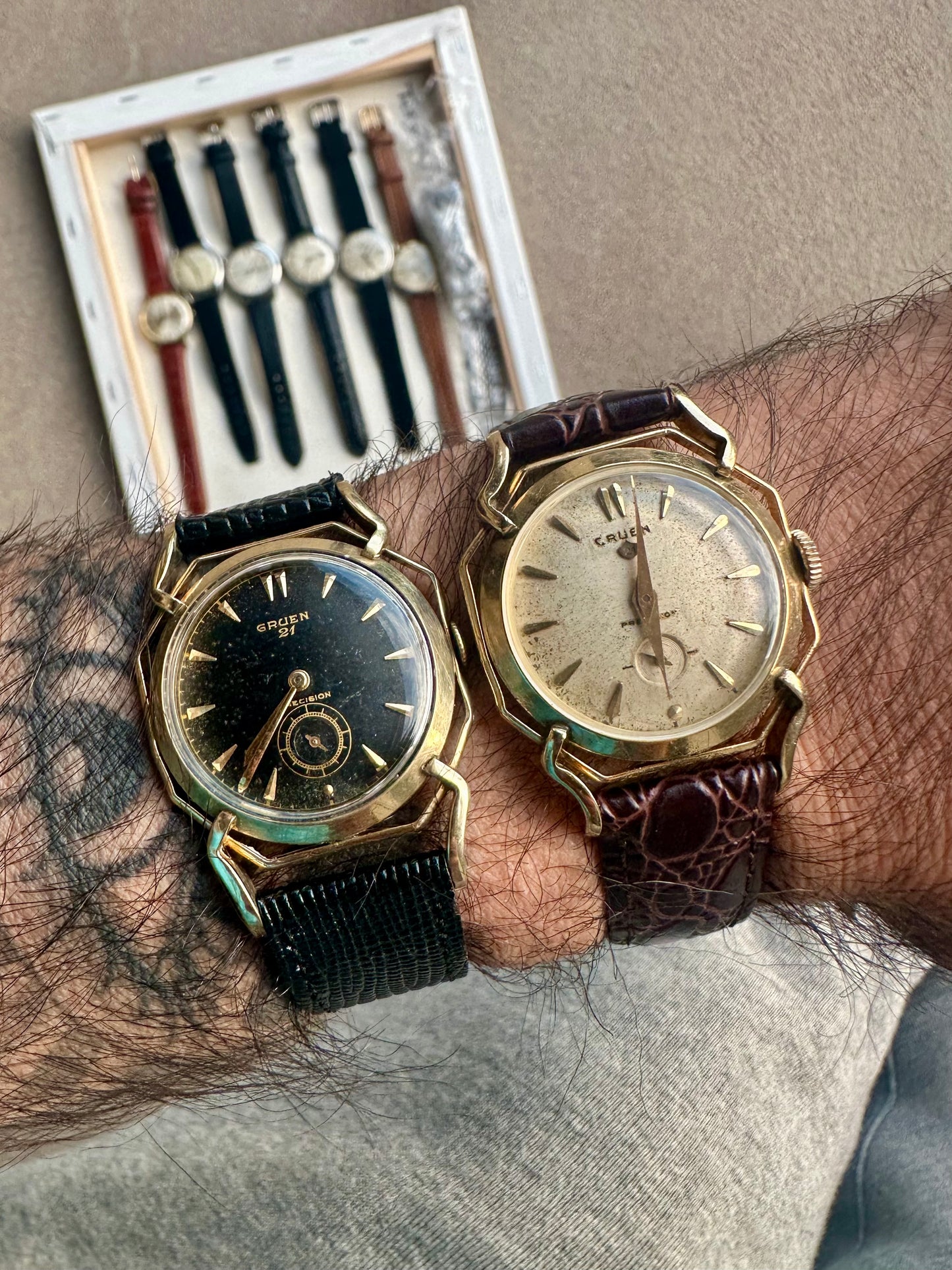 Gruen Precision Spider White Dial Vintage