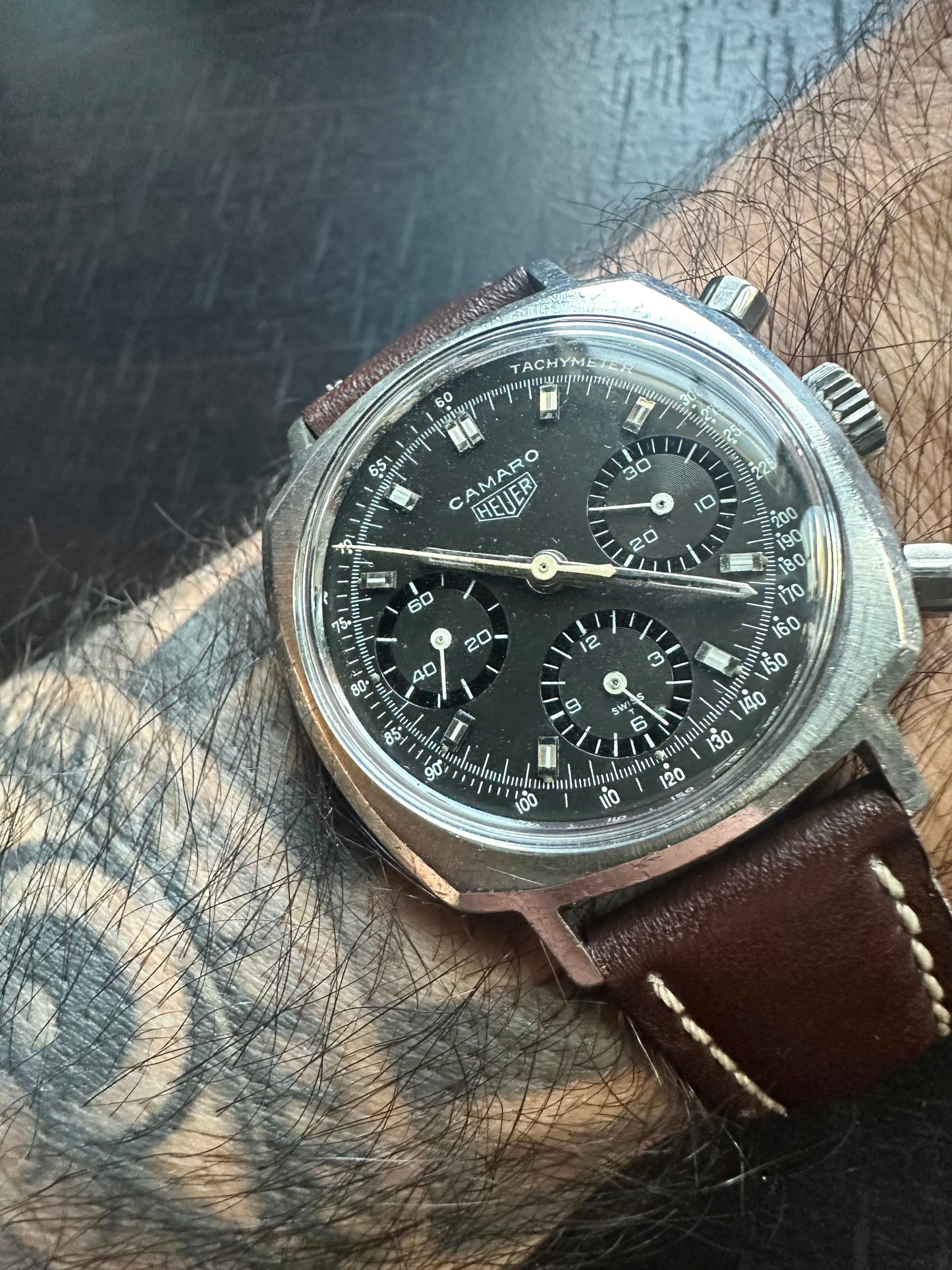 Heuer Camaro Triple Chronograph Vintage