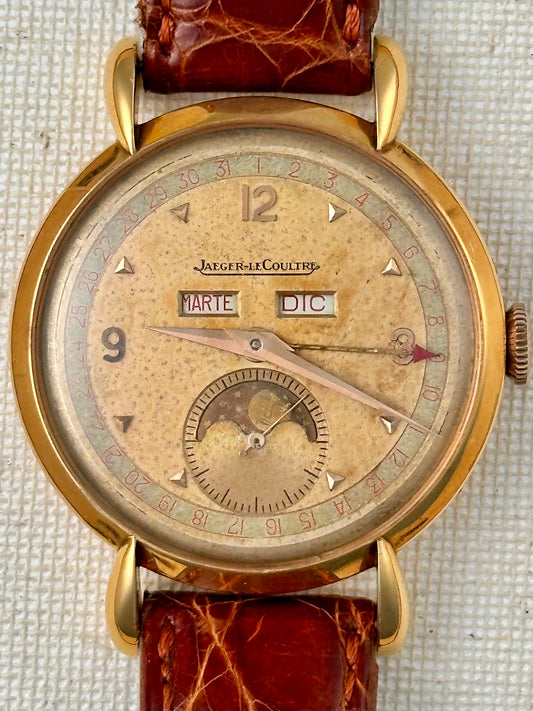 Jaeger-Lecoultre Triple Date Moonphase Calendar ref 2722 Vintage 18k