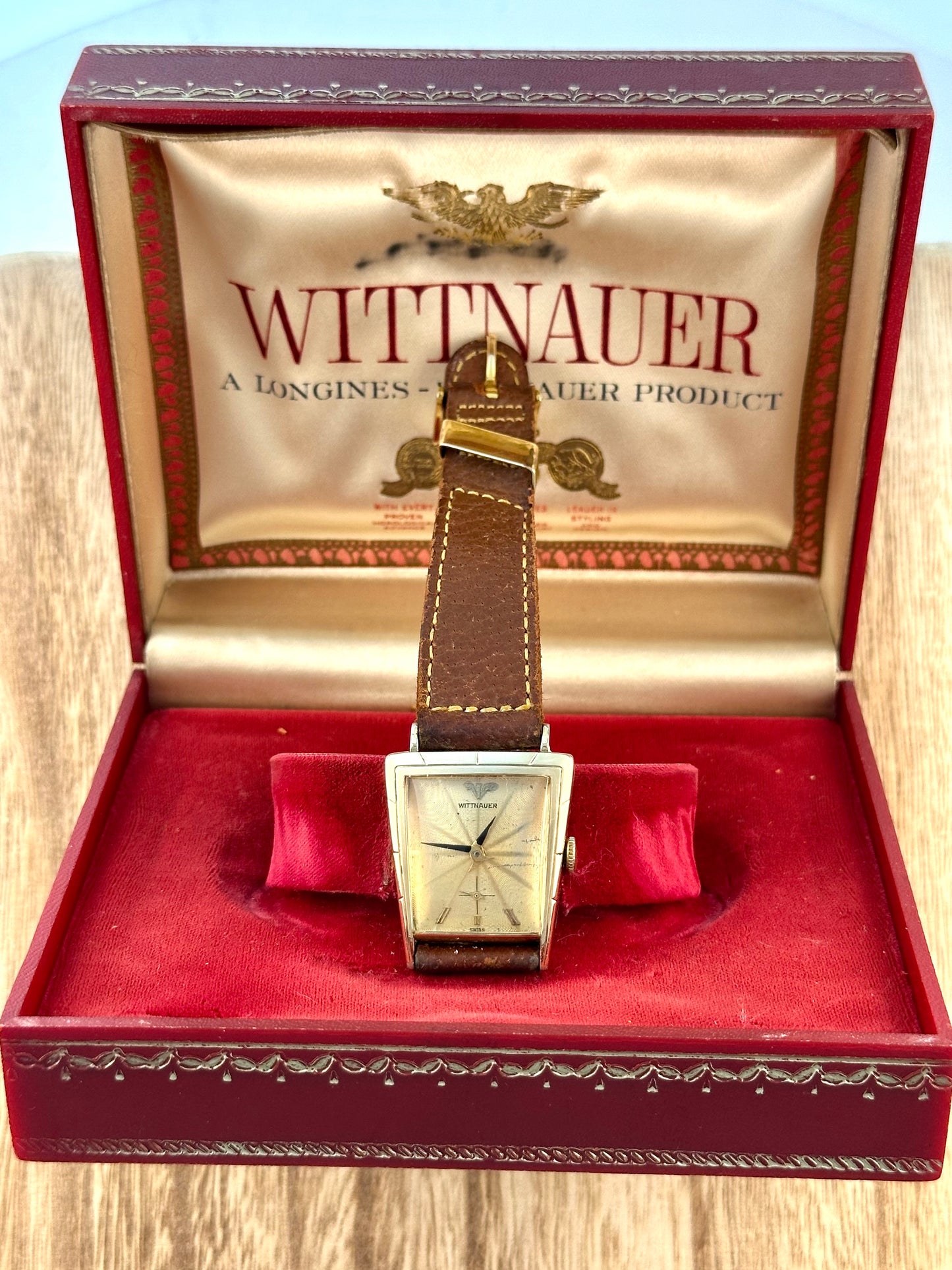 Wittnauer (Longines) Trapezoidal Scissor Hands w/ box Vintage