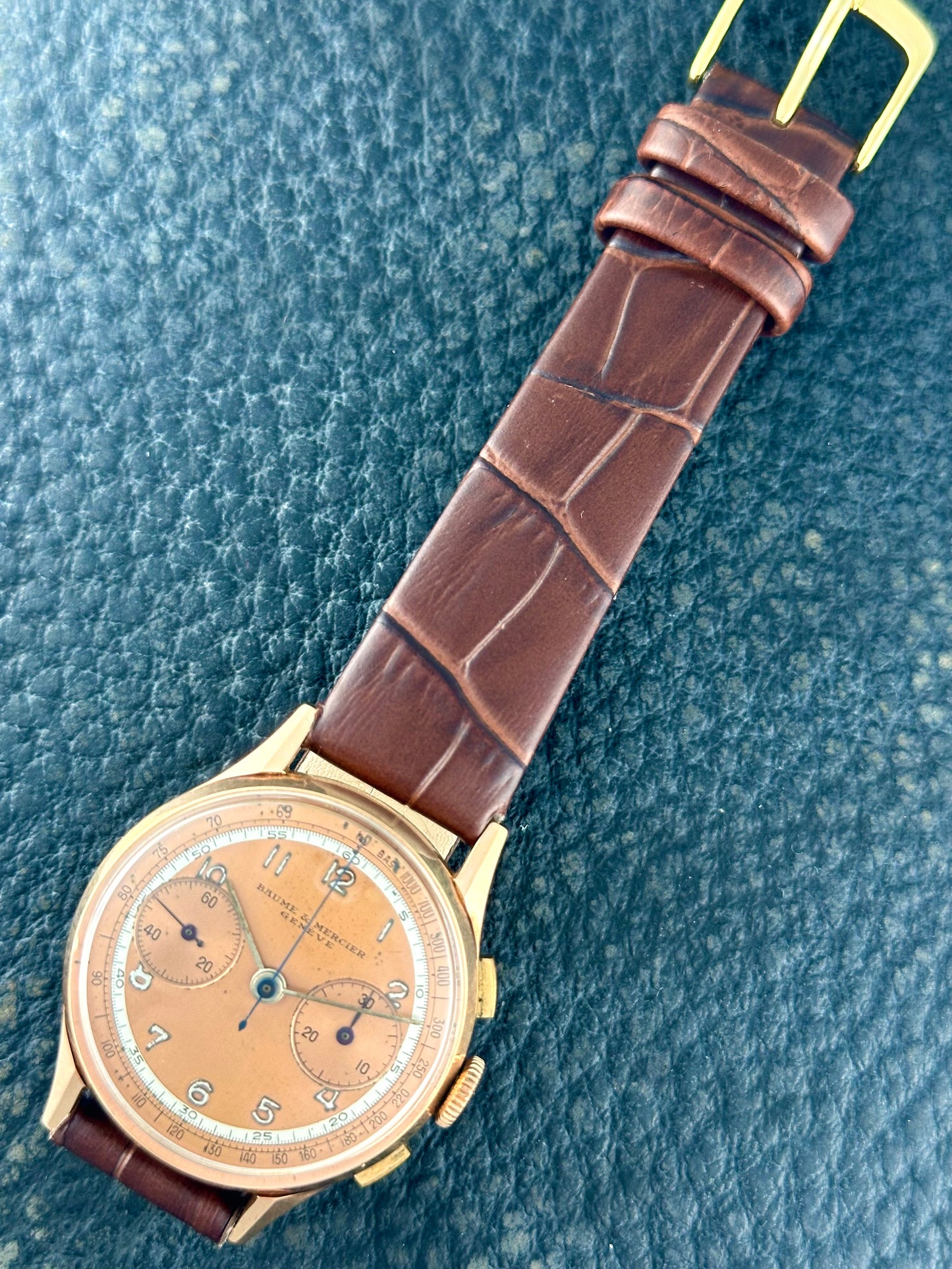 Baume Mercier Chronograph 14k Rose Gold vintage