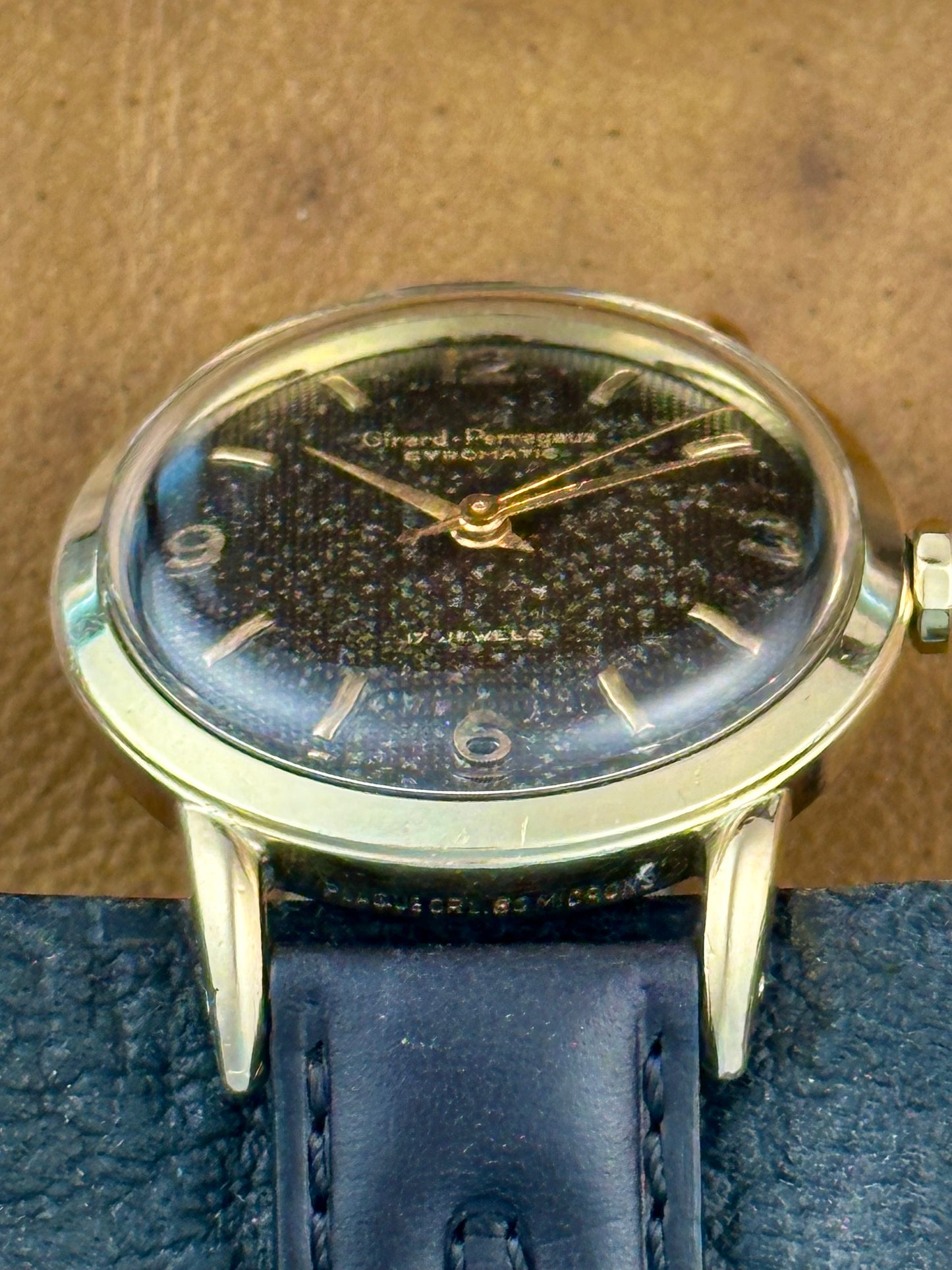 Girard Perregaux Gyromatic Brown Waffle Dial Vintage