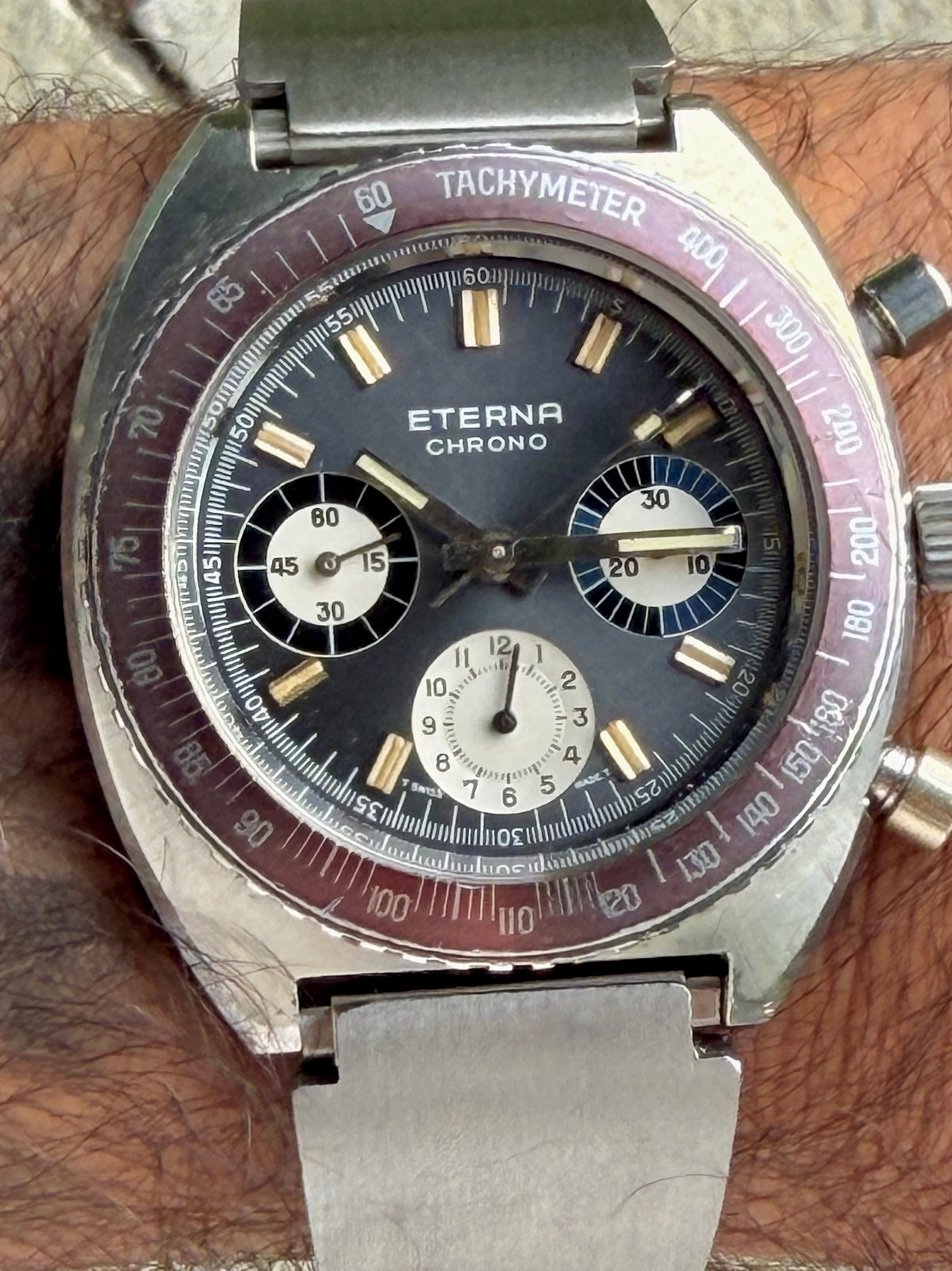 Eterna 154 FTP Chronograph Ghost Bezel Vintage