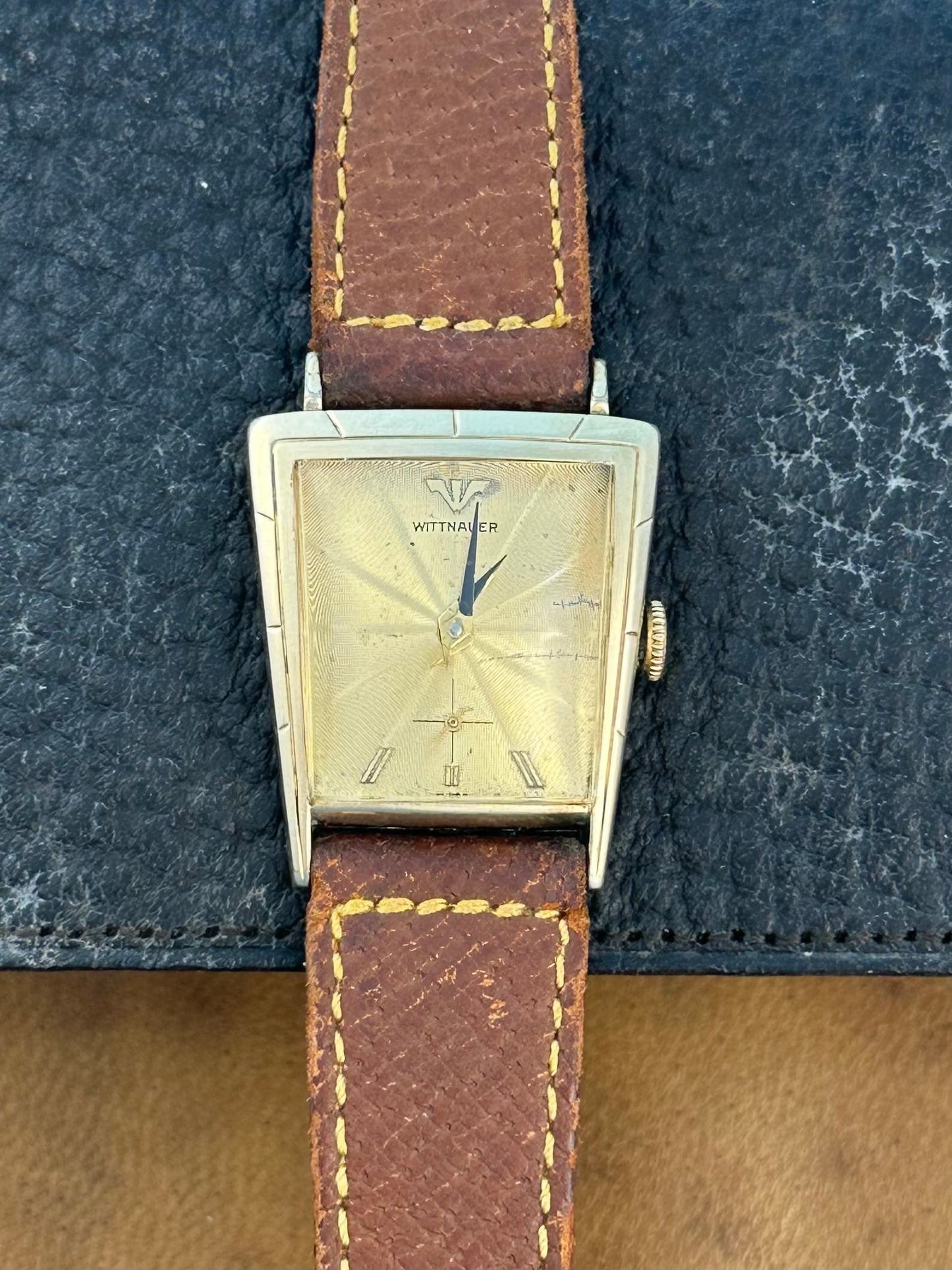 Wittnauer (Longines) Trapezoidal Scissor Hands w/ box Vintage