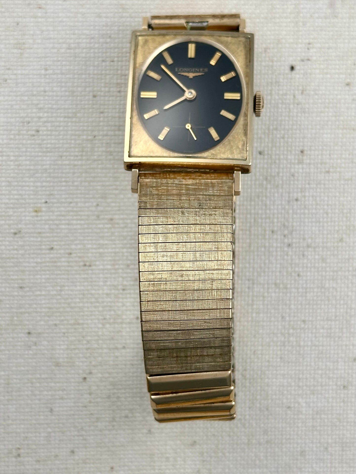 Longines Black and Gold Tank Vintage