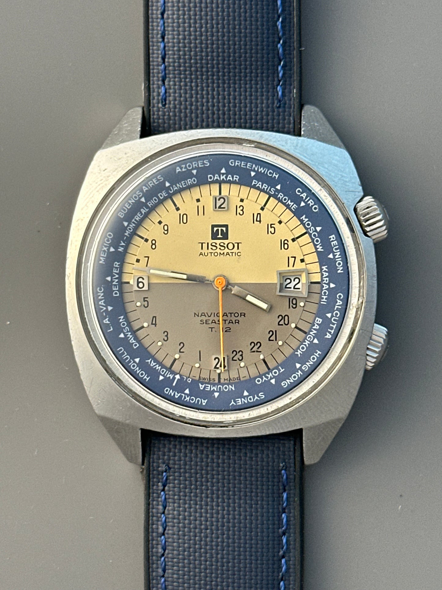 Tissot Navigator Seastar T12 World Timer Vintage