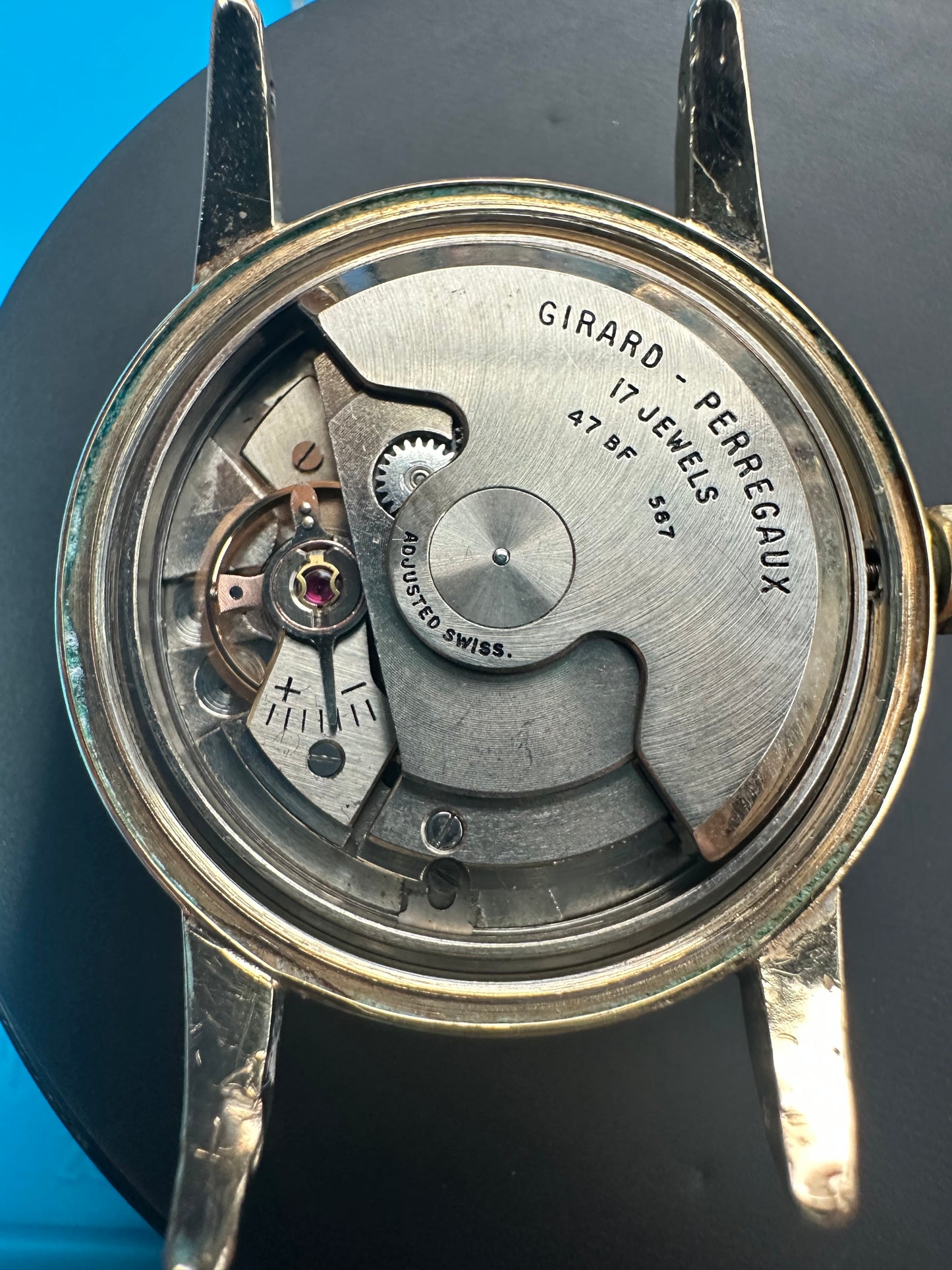 Girard Perregaux Gyromatic Brown Waffle Dial Vintage