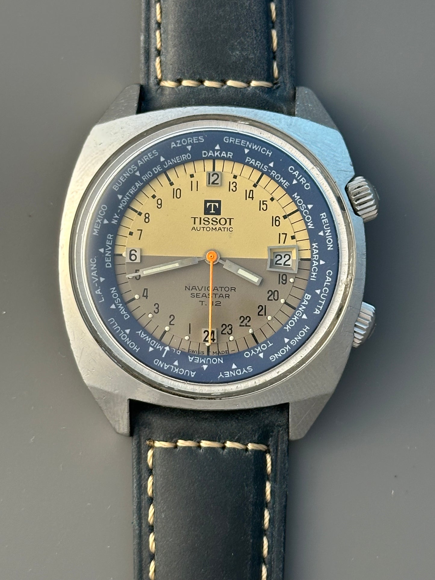 Tissot Navigator Seastar T12 World Timer Vintage