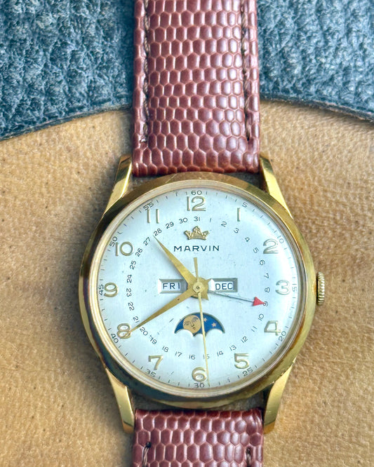 Marvin Triple Calendar Moonphase Vintage