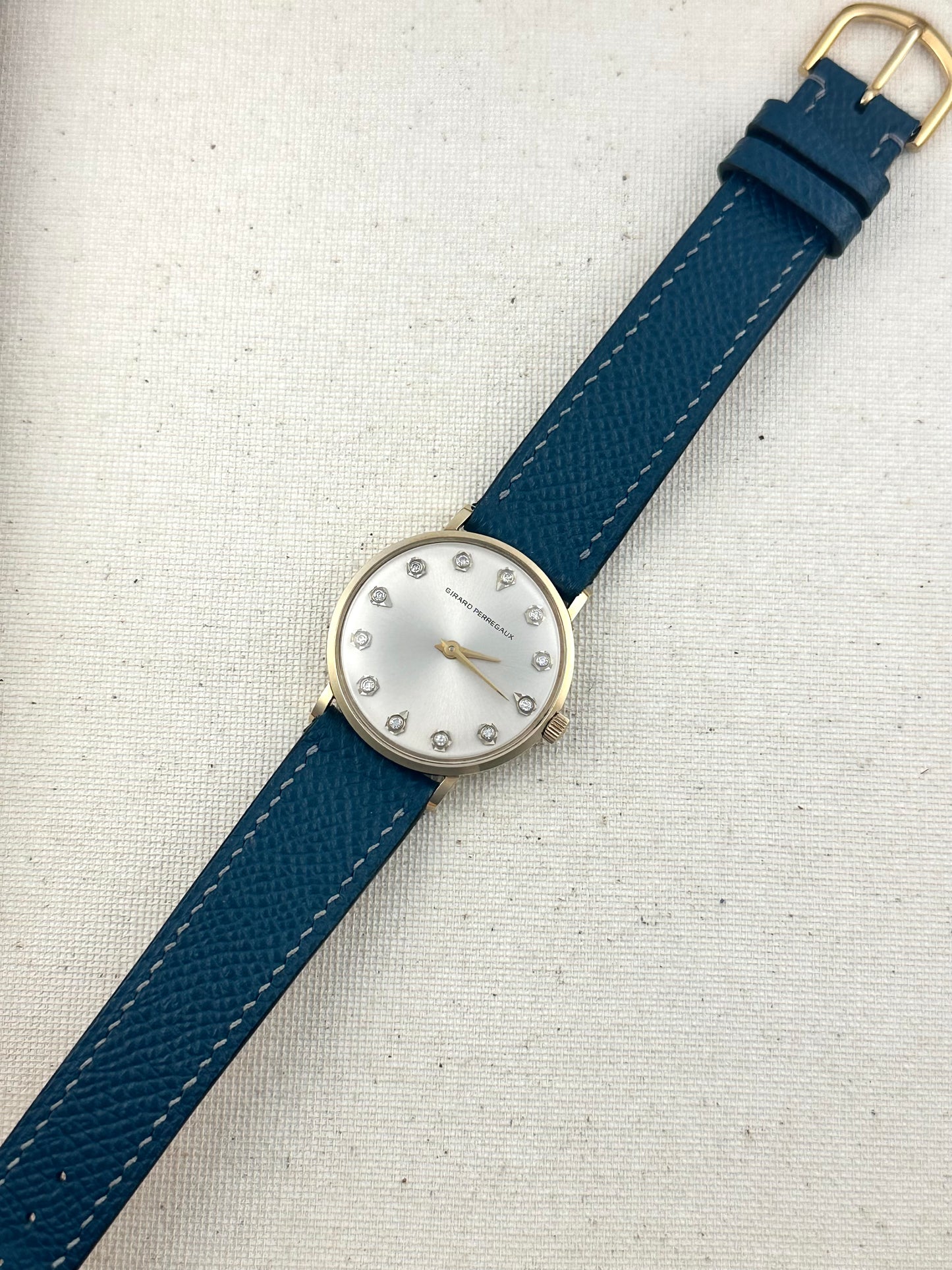 Girard Perregaux 14k Diamond Dial Vintage