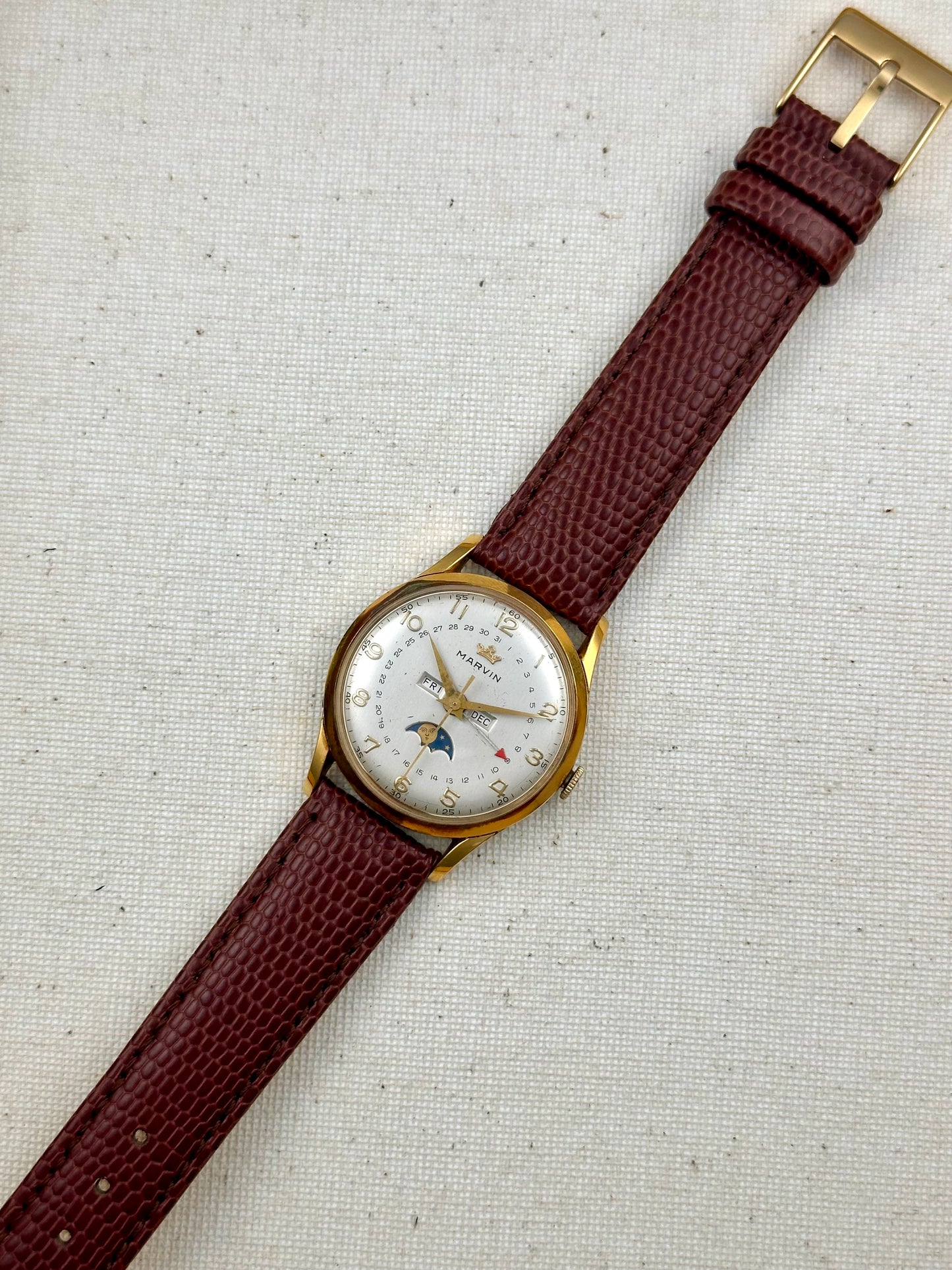 Marvin Triple Calendar Moonphase Vintage