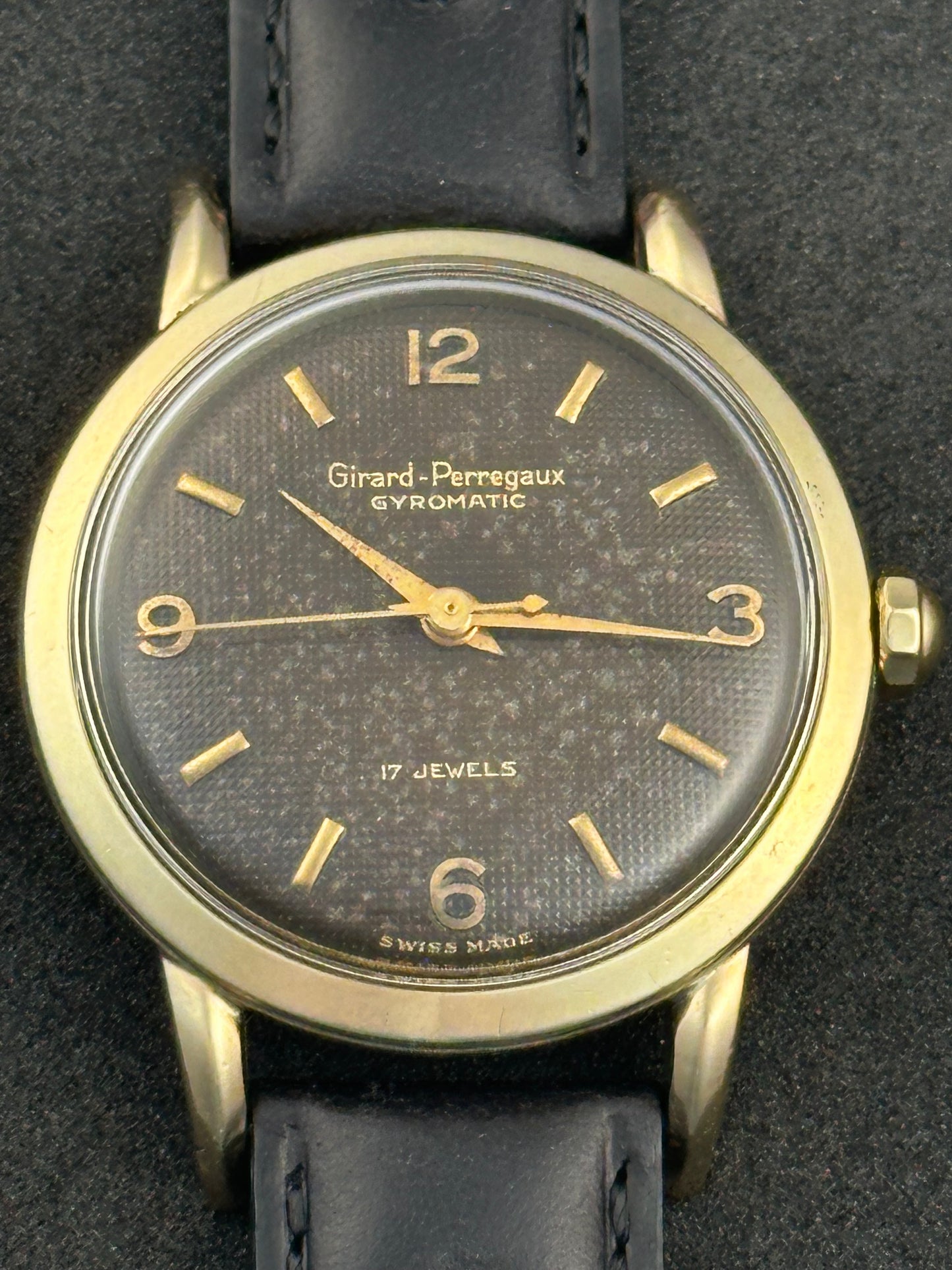 Girard Perregaux Gyromatic Brown Waffle Dial Vintage