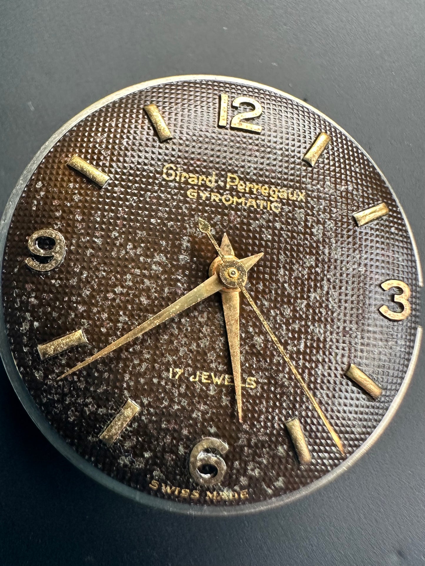 Girard Perregaux Gyromatic Brown Waffle Dial Vintage