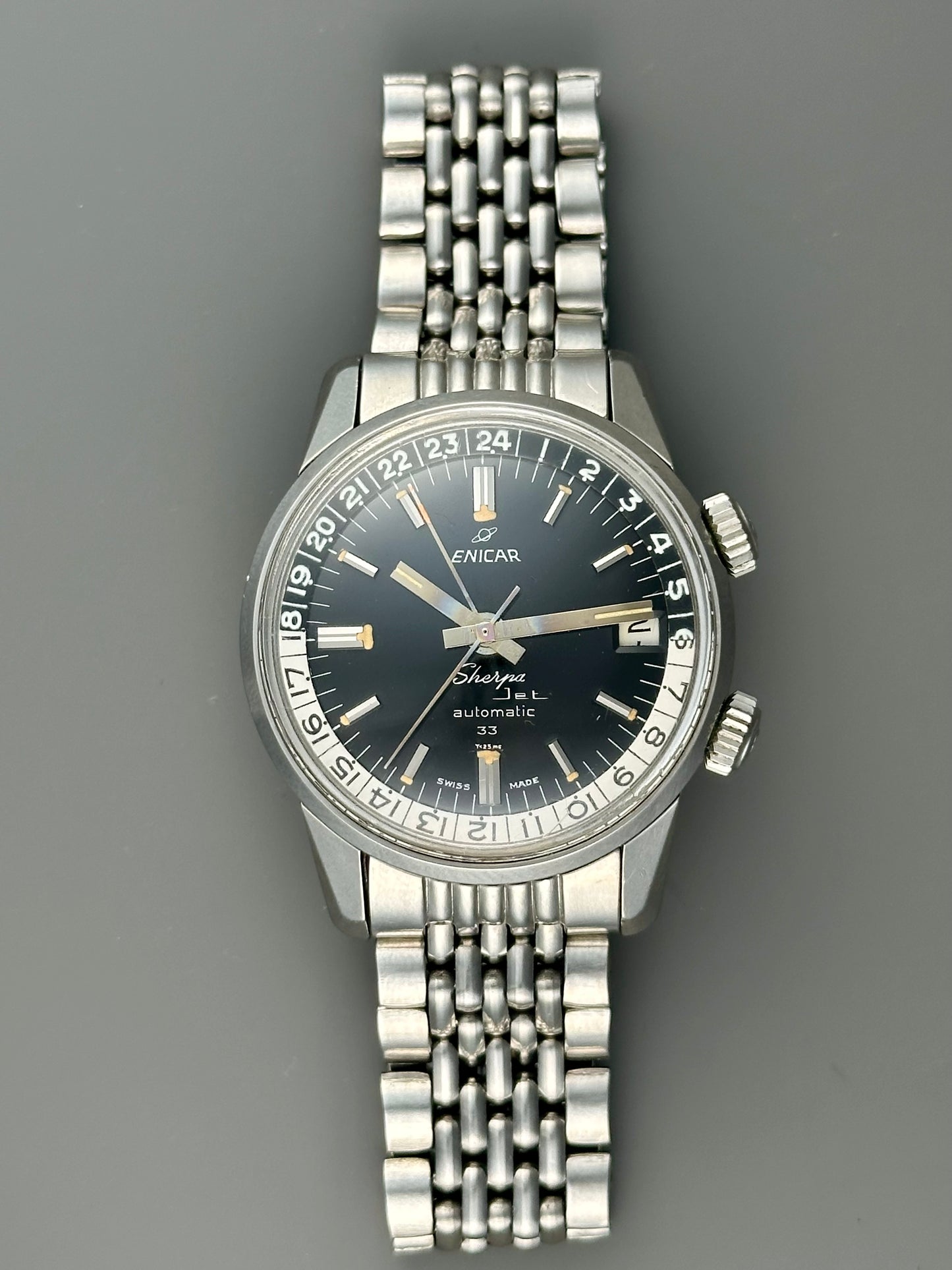 Enicar Sherpa Jet 33 GMT VIntage
