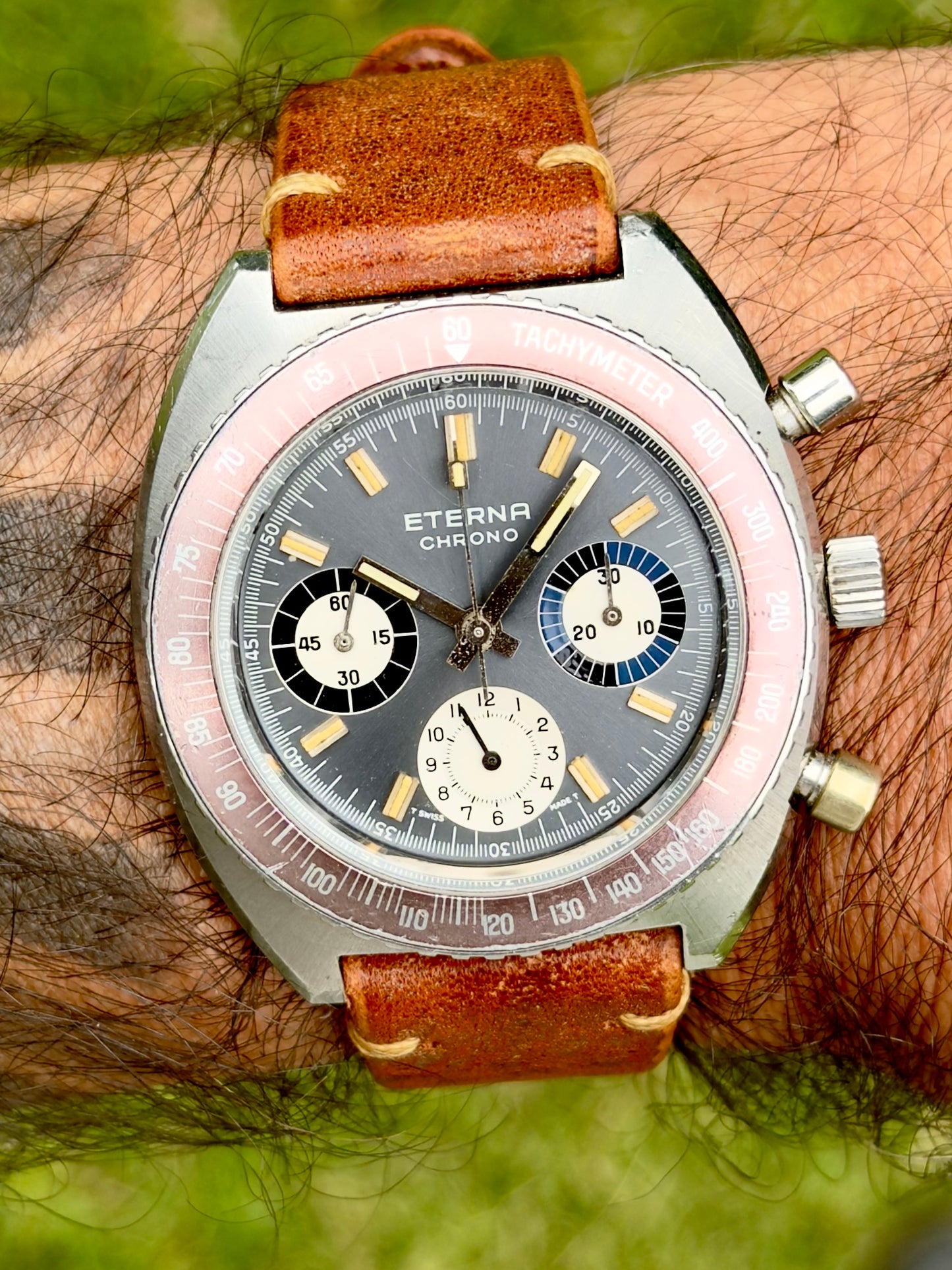 Eterna 154 FTP Chronograph Ghost Bezel Vintage