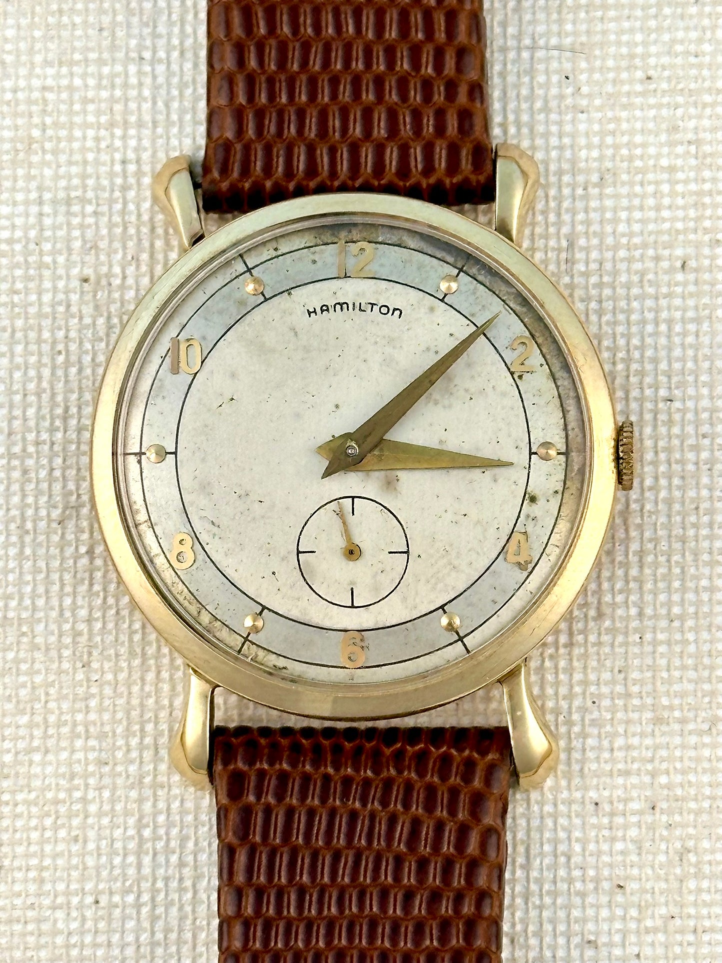Hamilton 10k Gold Fancy Lugs Vintage