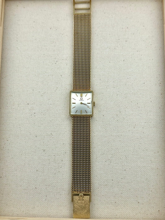 Omega 14k Gold Tank Full Bracelet Vintage