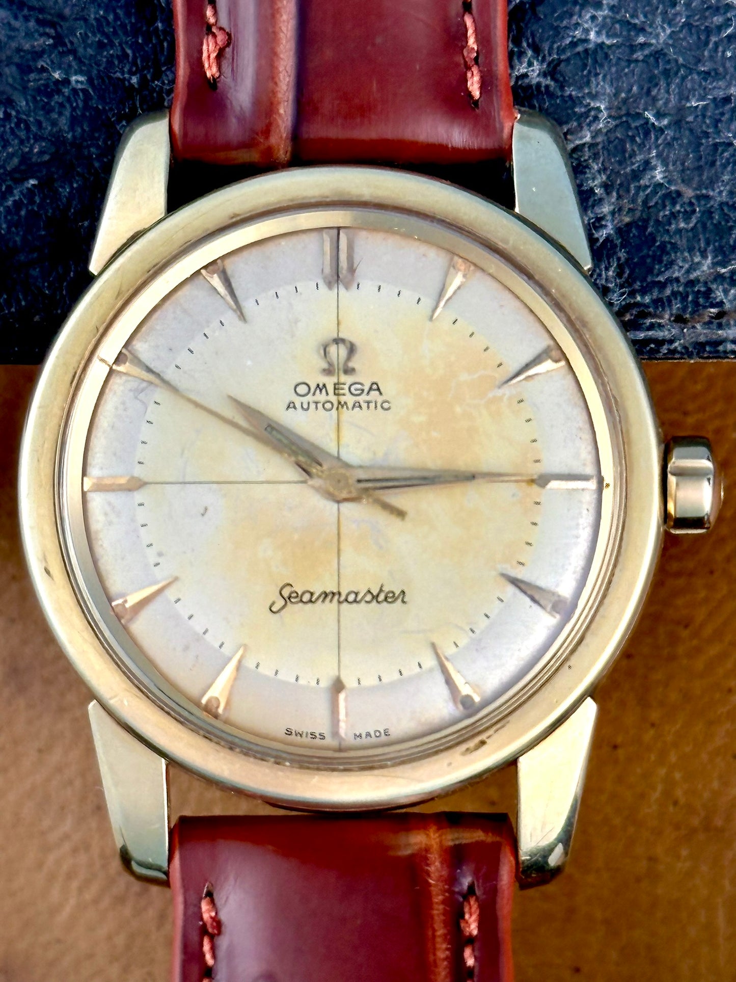 Omega Seamaster 14k Sector Dial Vintage