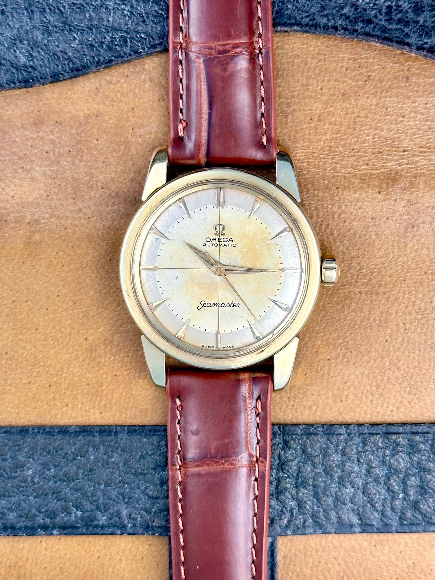 Omega Seamaster 14k Sector Dial Vintage