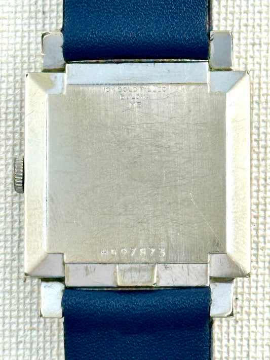 Bulova White Square Diamond Vintage
