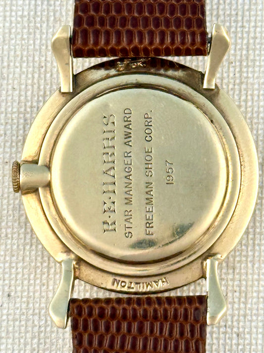 Hamilton 10k Gold Fancy Lugs Vintage