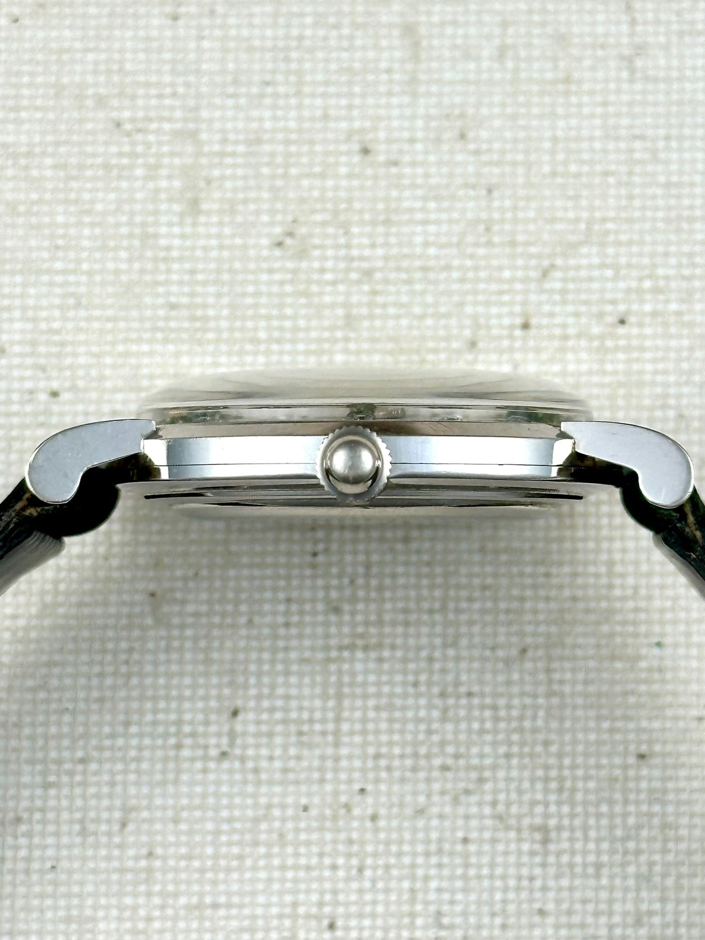 Gruen 14k White Gold Mystery Diamond Dial Vintage