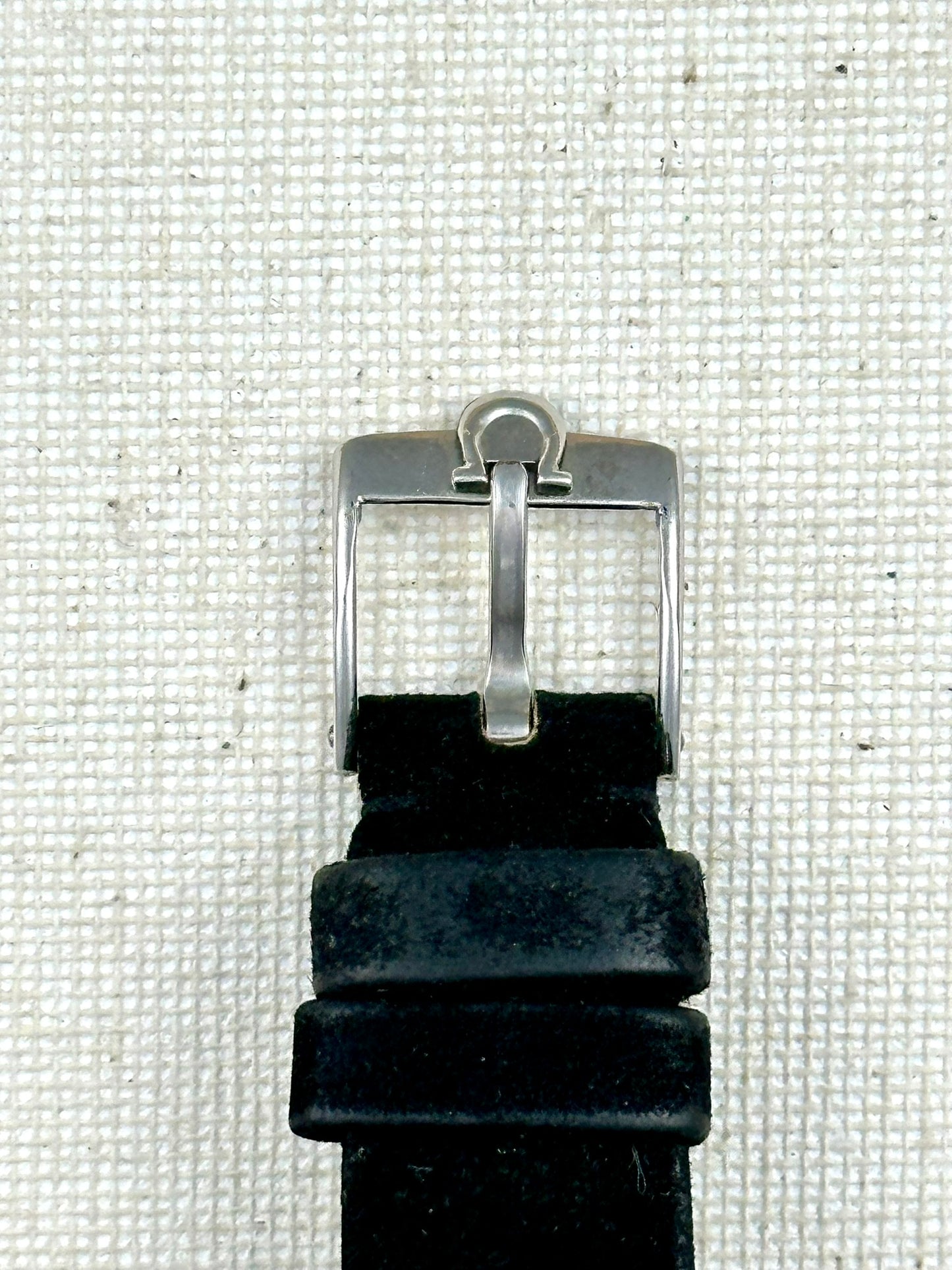Omega 14k White Gold Tank Diamond Dial Vintage