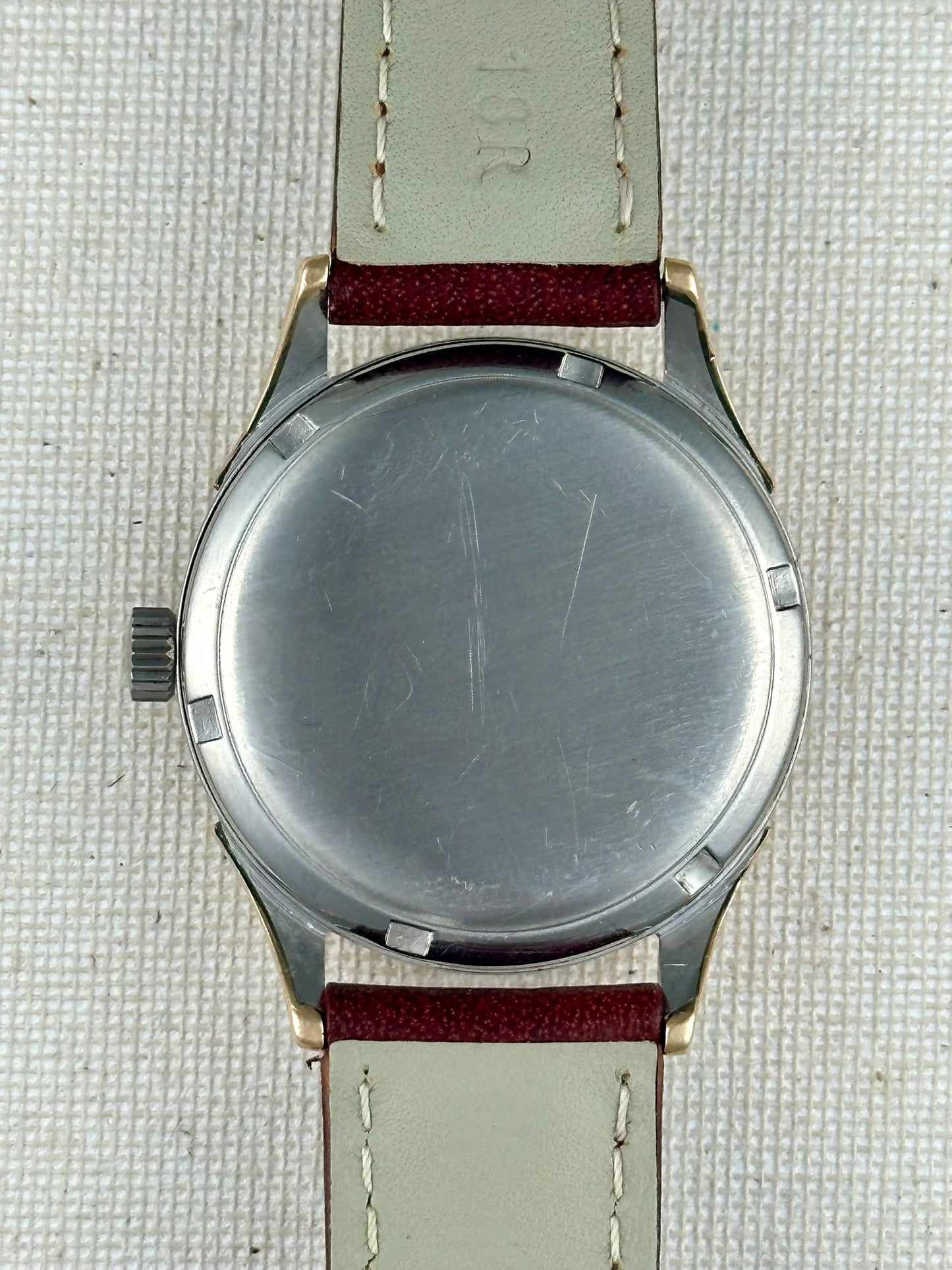 Omega White Dial Rose Gold Capped Vintage
