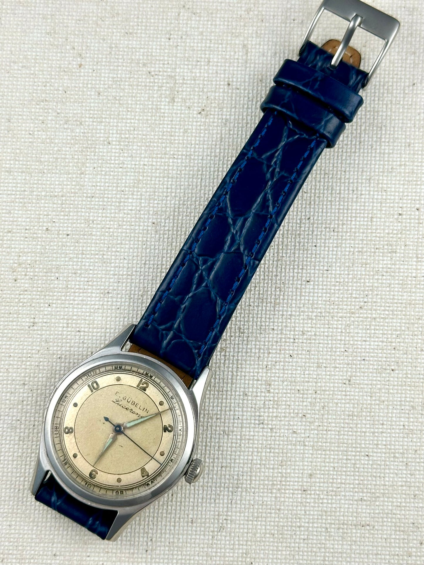 E. Gubelin Lucerne Two Tone Dial Vintage