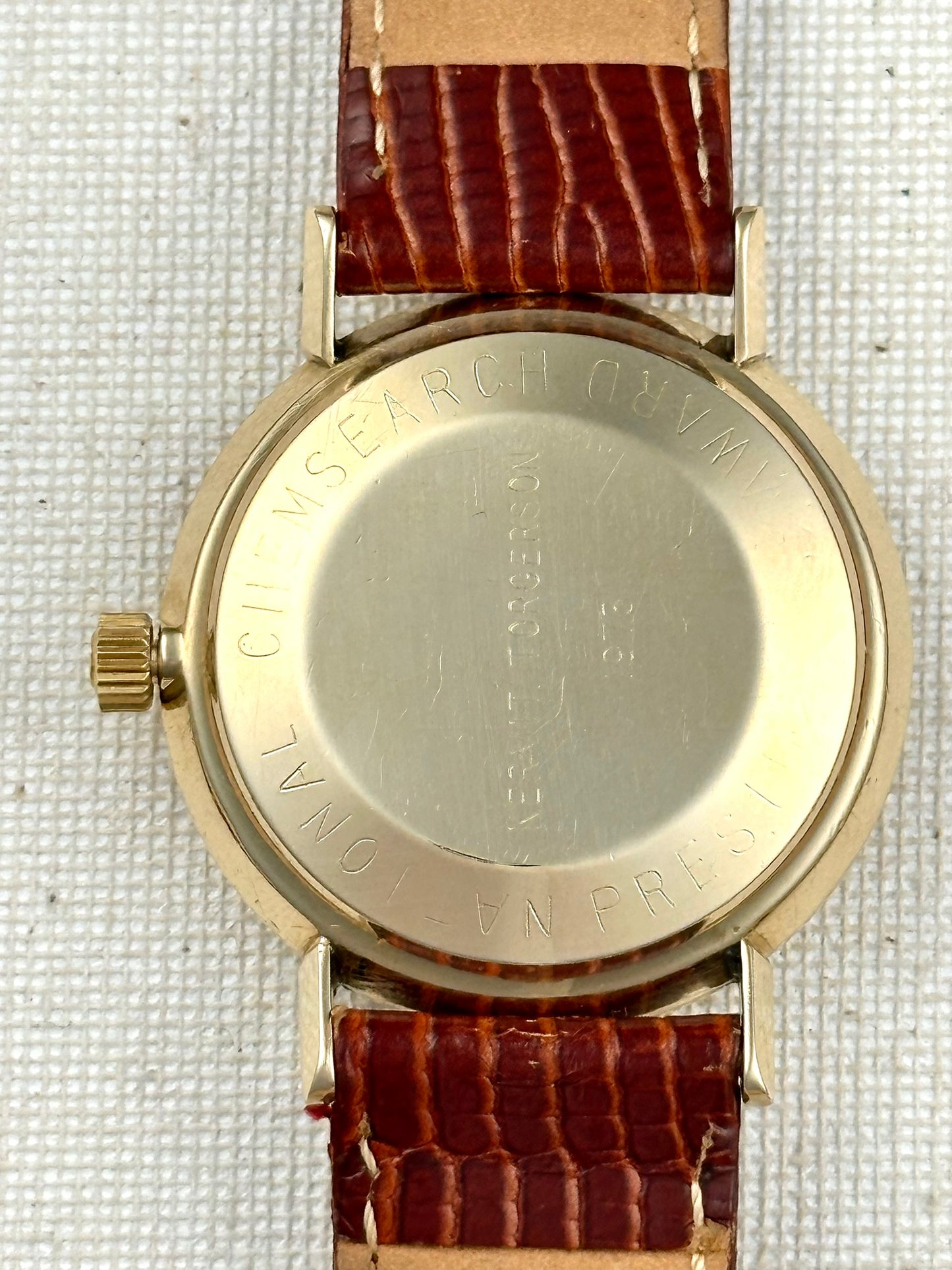 Omega 14k Gold Seamaster De Ville Patina Dial Vintage