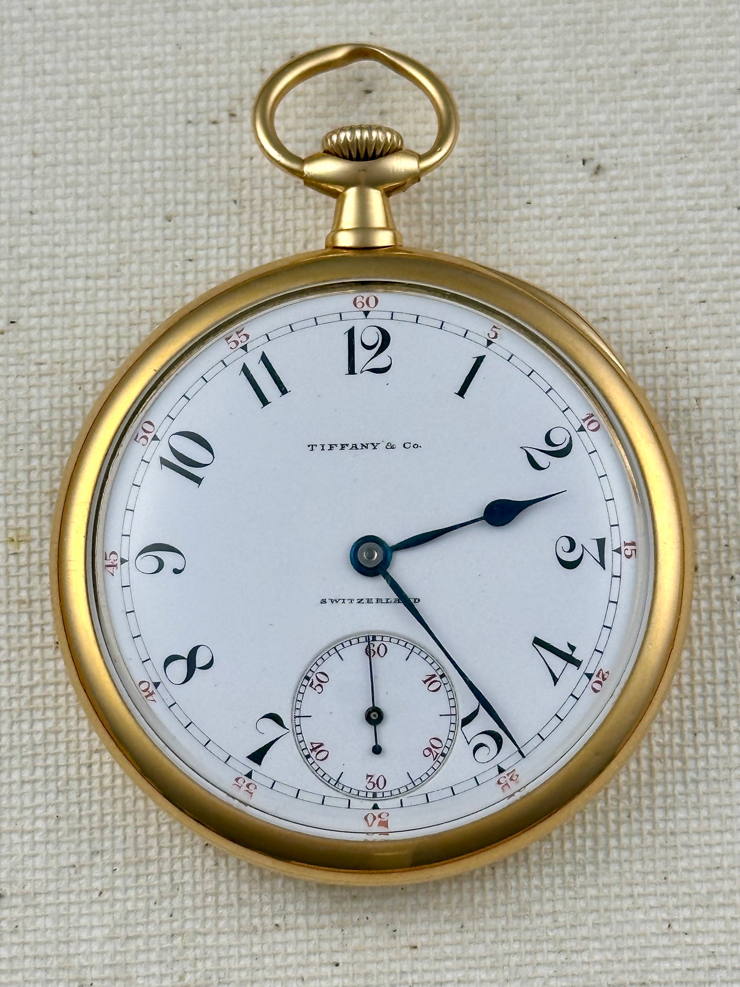 Patek Phillippe for Tiffany 18k Gold Pocket Watch Vintage