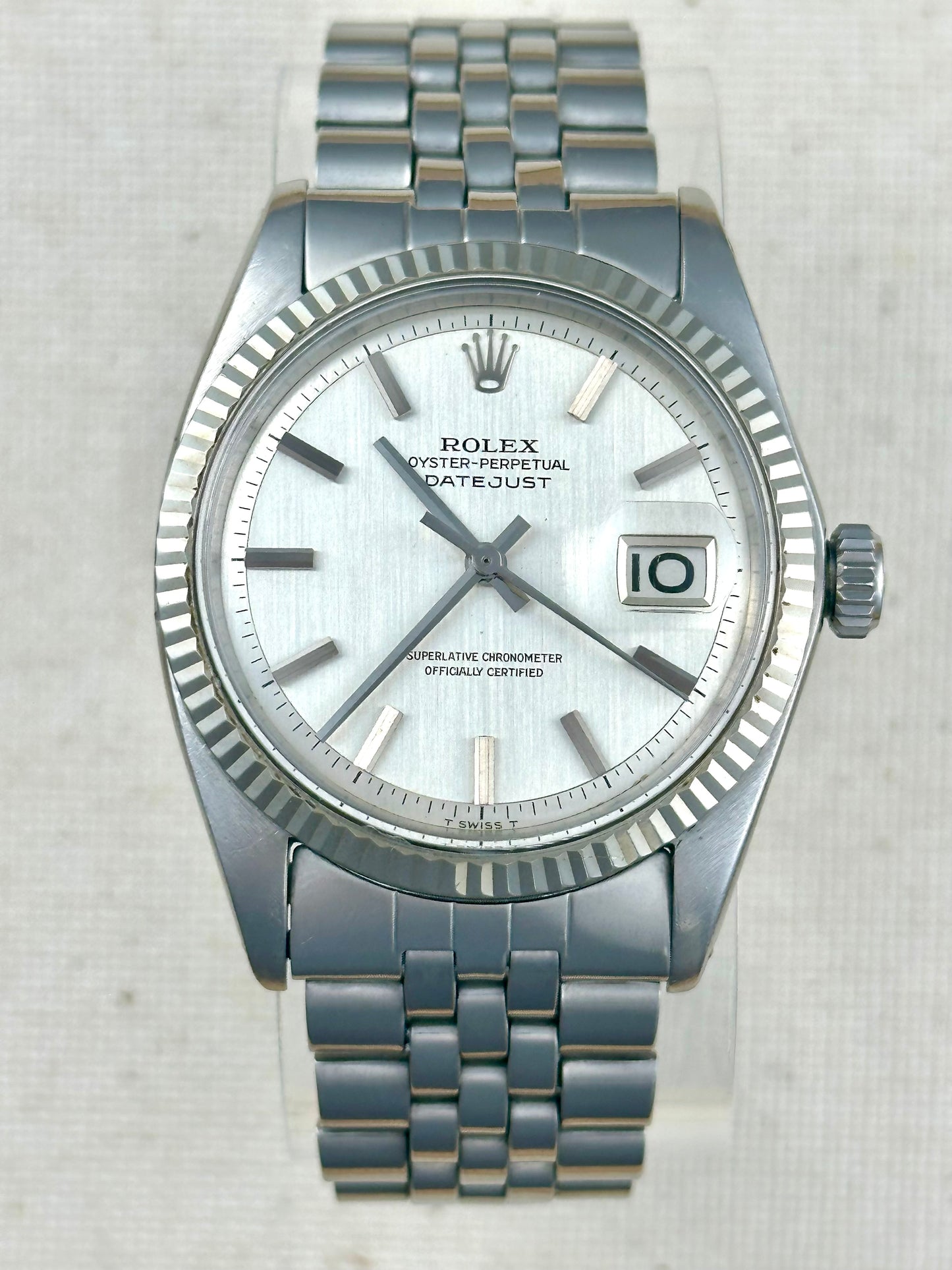 Rolex Datejust Silver Linen Dial c.1964 Vintage
