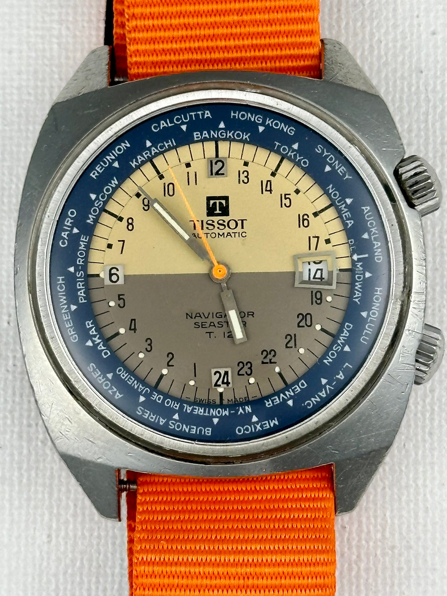 Tissot Navigator Seastar T12 World Timer Vintage
